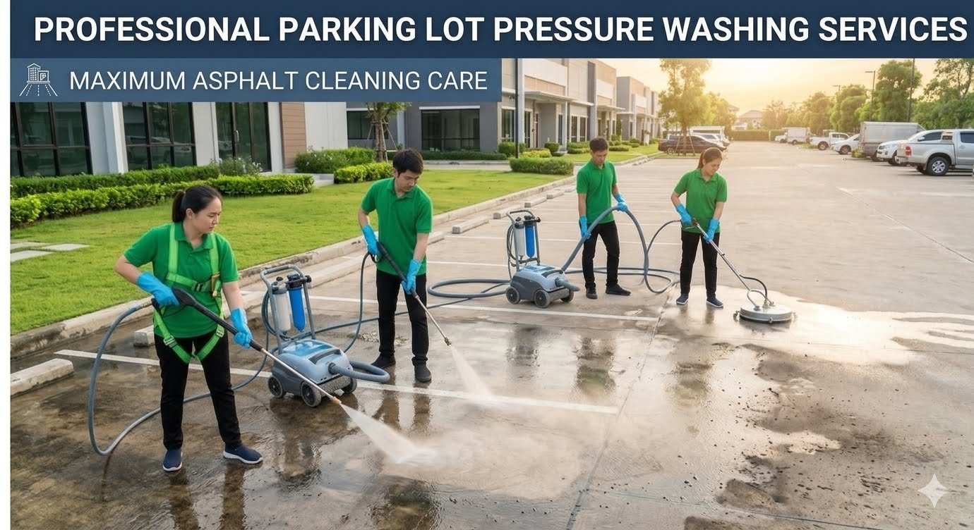 Parking Lot Pressure Washing